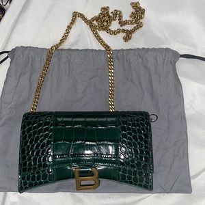 Balenciaga hourglass crocodile wallet